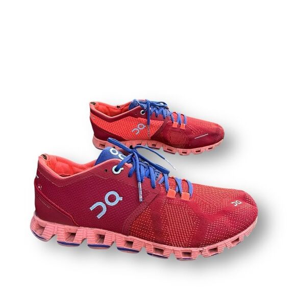 ON Cloud X Running Sneakers Shoes Red/Flash Women's size 8 - Picture 2 of 14